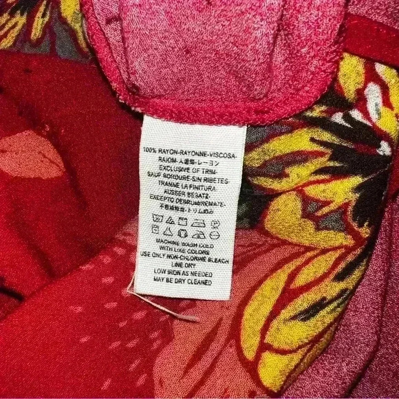 Free People Floral Red Women's Top size small - Picture 7 of 7